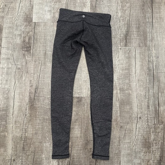 Lululemon Wunder Under Low-Rise Legging Pants Heathered Black Grey Women's Sz 4 - Picture 7 of 8